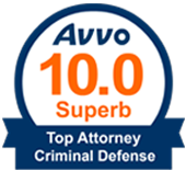 Avvo 10.0 rating - criminal defense attorney
